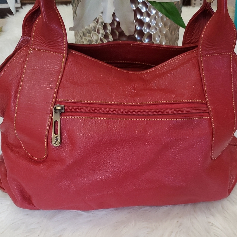Wenz Luxurious Red Leather Shoulder Bag - Picture 8 of 14